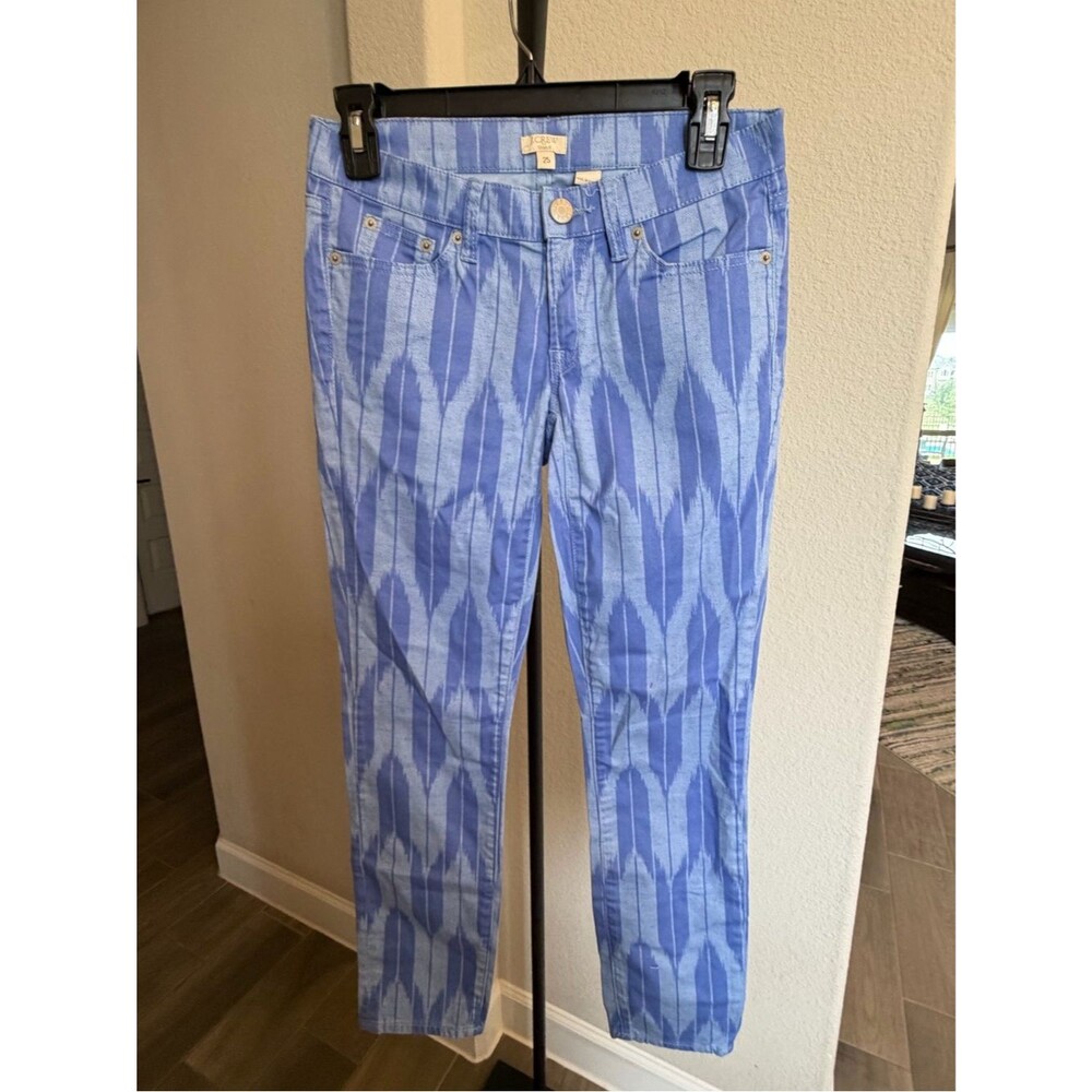 J. Crew Light Abstract / Geometric Design Stretch Jeans 25